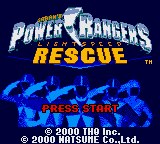 Power Rangers Lightspeed Rescue title screen for GameBoy Color